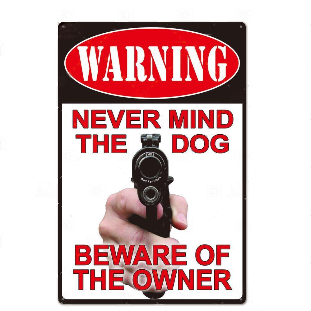 Остерегайтесь знака для собак, предупреждающий металлический знак, знак для охранной собаки, настенный декор, знак для двора, металлические знаки для собак запрещены