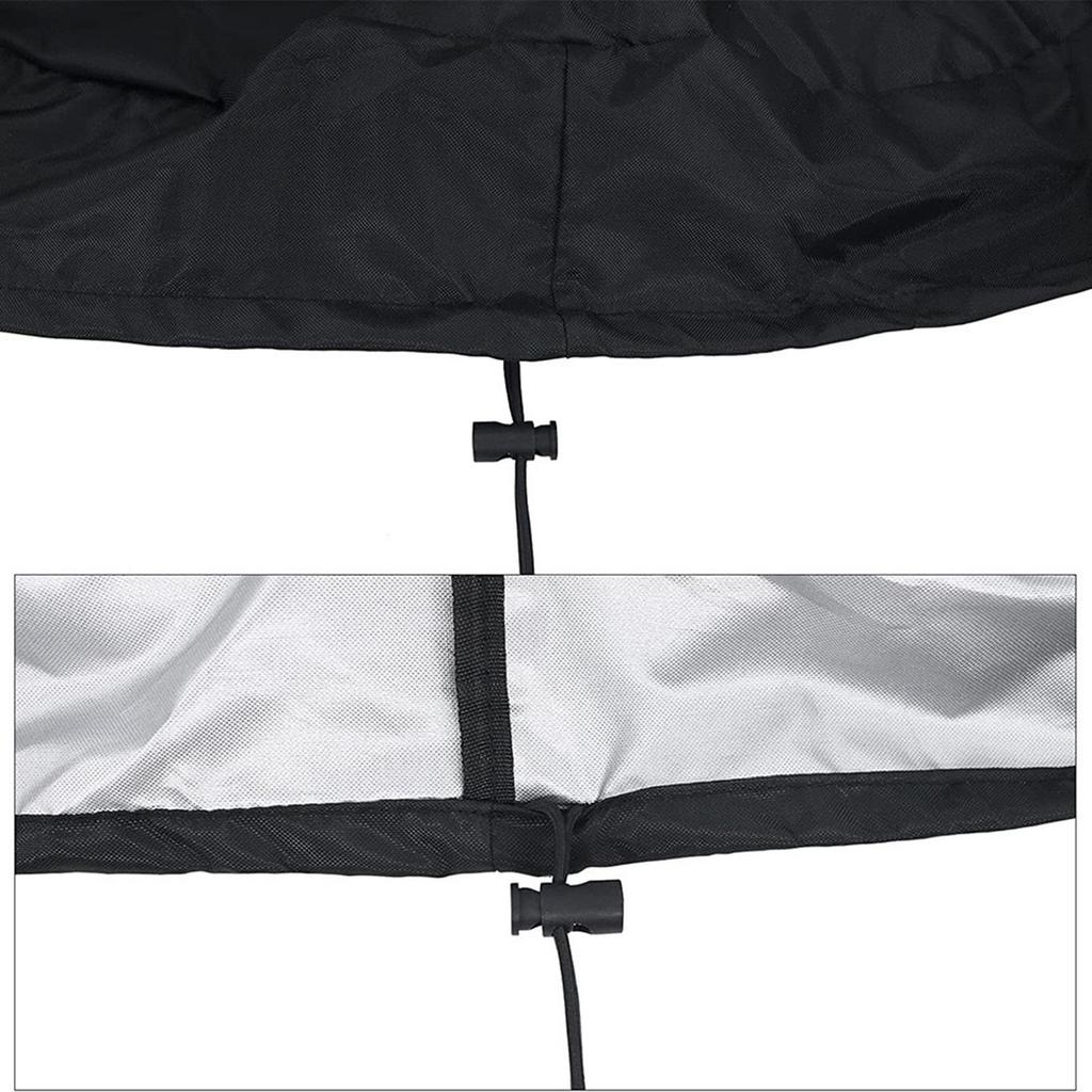 Adjustable Drum Cover with Drawstring Protector Rainproof Trash Can Windproof Weather Resistant Water Resistant for Factories