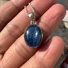 Твердое серебро 925 пробы с кианитом, овальное ожерелье с подвеской из драгоценного камня без цепочки, подвеска Рейки, дизайнерская подвеска, подарок унисекс, украшения на день рождения