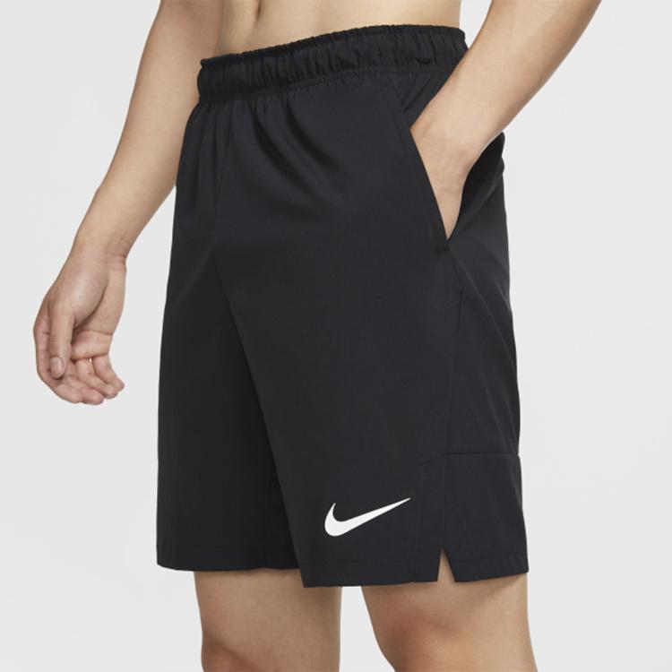 Nike Мужские тканые тренировочные шорты Flex Dri-FIT Essential с логотипом, черные CU4946-010