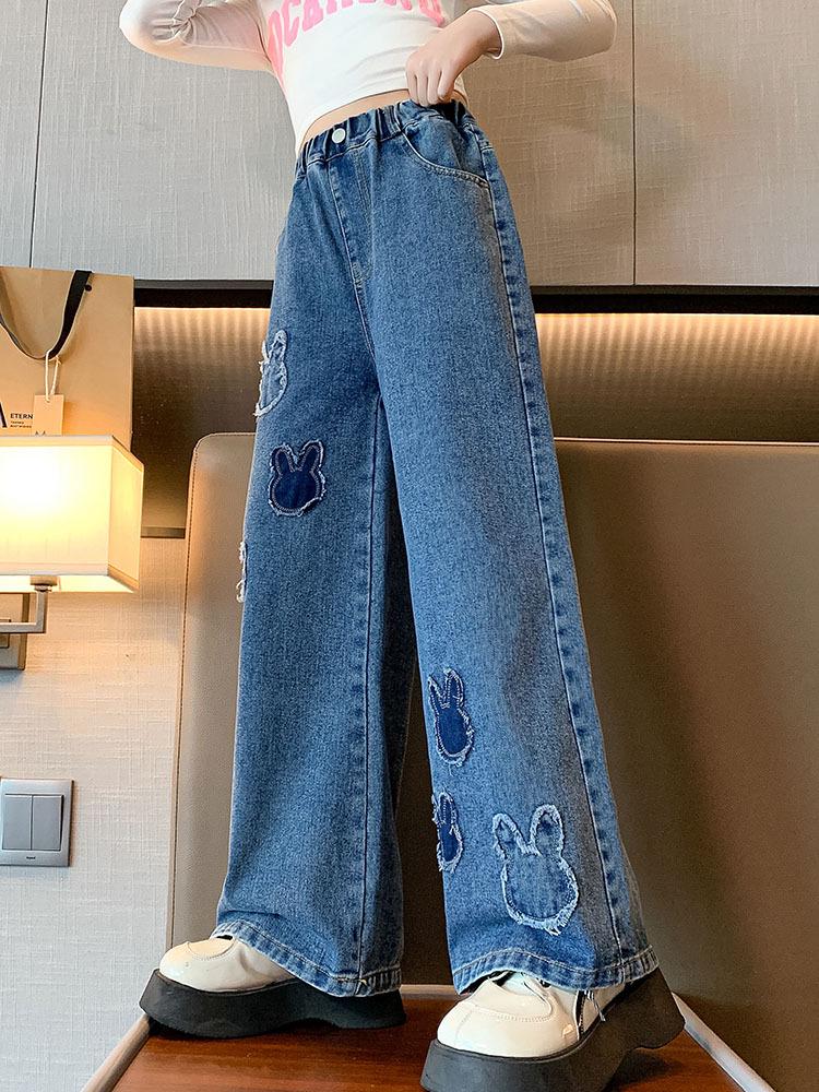 Модные джинсы широкого кроя для девочек: Модный весенне-осенний стиль для детей постарше