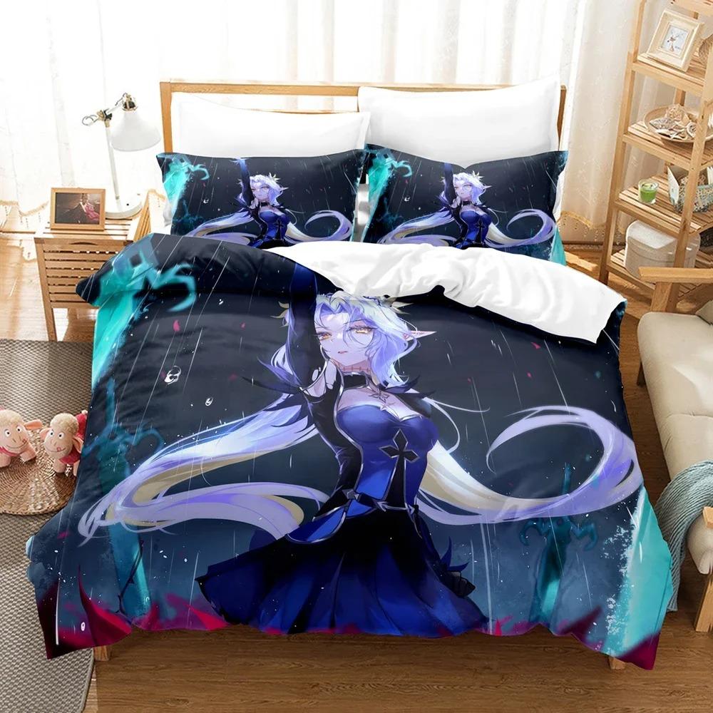 Модный 3D-принт Game Epic Seven Постельное белье Одеяло Пододеяльник Наборы Наволочек Твин Полный Королева Кровать King Постельное белье Домашний Текстиль