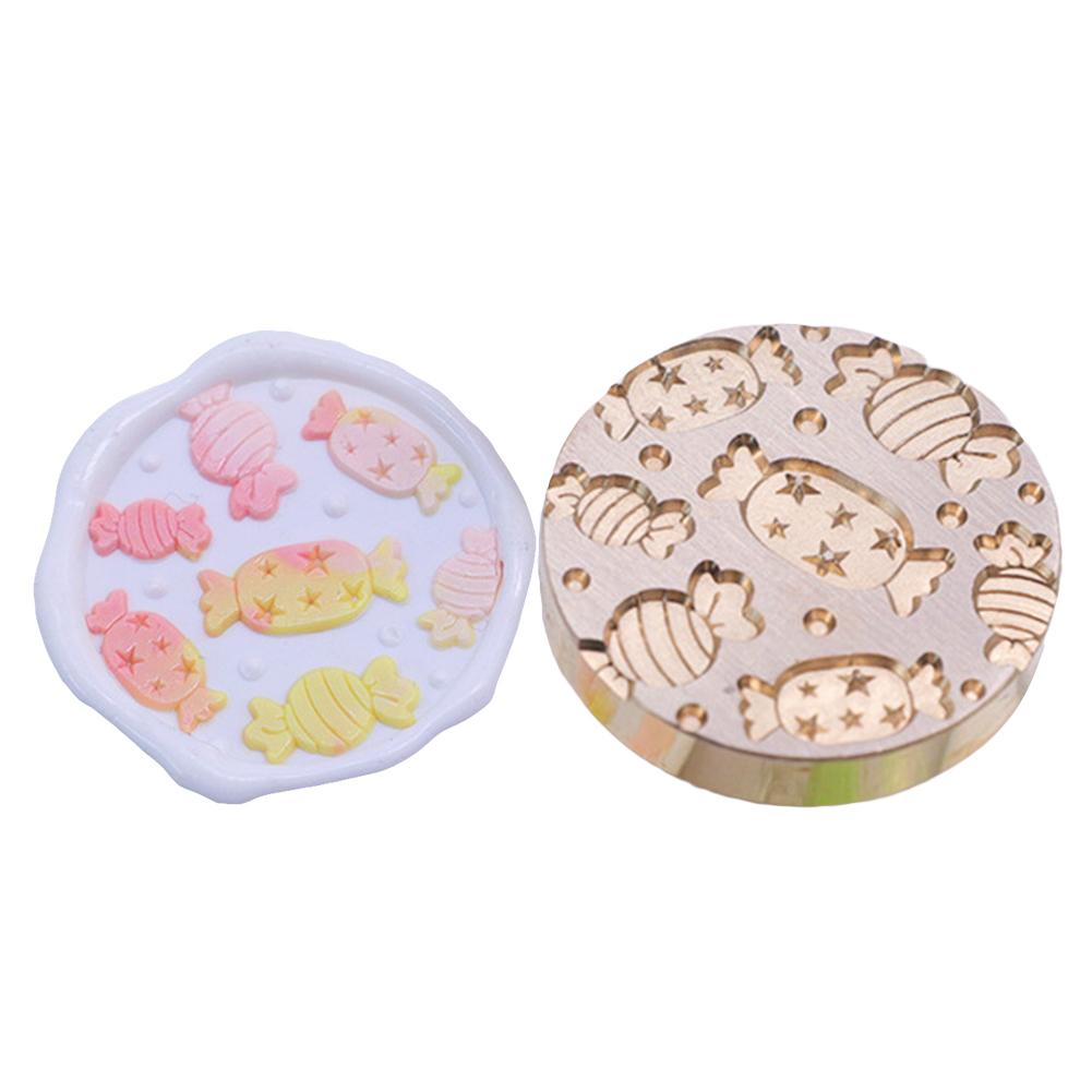 Wax Seal Stamps 3D Relief Candy Series Copper Head For Festival Gift Wrapping Cards Scrapbooking Sealing Tools Post Decor