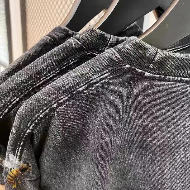 Классическая Америка Ретро Винтаж Мужская футболка Минеральная стирка Потертые футболки Мужская уличная одежда Tie Dyed Кислотные футболки Унисекс Повседневные футболки ZUOJIU