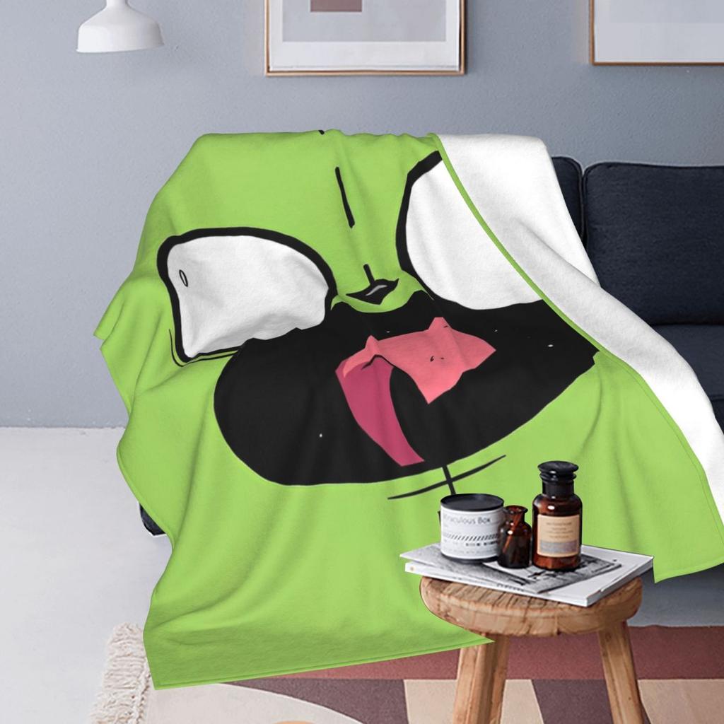 Плед Invader Zim Gir Фланелевый Текстильный Декор Многофункциональный Ультрамягкий Плед для Постельного Белья Дивана Одеяло