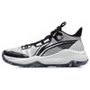 Li Ning Combat Low Shock Absorption Non-Slip Wear-Resistant Basketball Shoes Men Sneakers Black White ABPR027-3