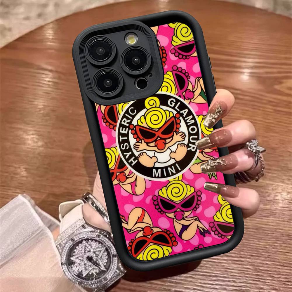 Fashion Brand H-Hysteric M-Mini Luxury TPU Phone Cover For Iphone 17 16 15 14 13 12 11 Pro Max Plus Case Cover