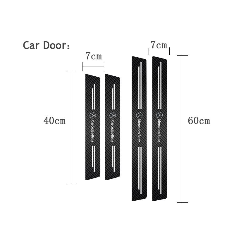 CRG1 1/4/5Pcs Car Door Sill Protector Strip Anti-Scratch Sticker Hubcap For Mercedes Benz AMG GLC GLE CLA GLB GLK W204 W205 W206 W211