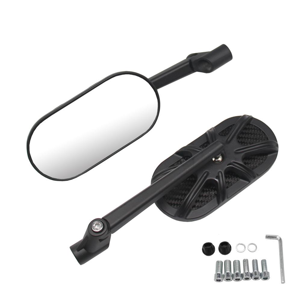 Universal 8mm 10mm Set Motorcycle  Rearview Side Handlebar Mirrors Carbon Fiber