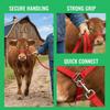 Adjustable Horse Halter Nylon Livestock Strap Animal Bridle Cow Halter with Lead  Outdoor Use