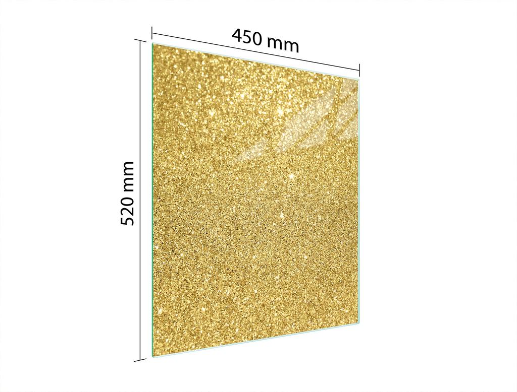 СТЕКЛЯННАЯ ДОСКА ДЛЯ НАРЕЗКИ 45x52 ЗОЛОТАЯ