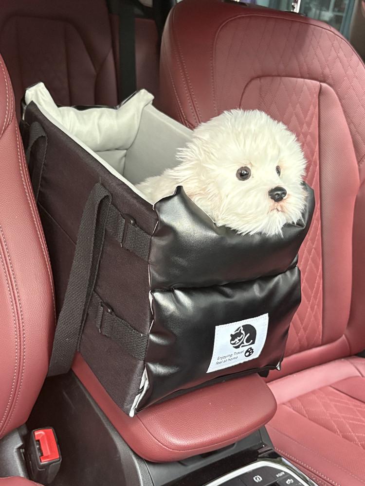 Leather Car Console Pet Bed & Seat Mat for Cats and Dogs