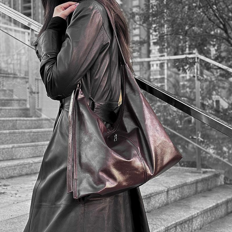 Большая вместительная сумка высокого класса и простая сумка-тоут для женщин, модная однотонная сумка через плечо, модная сумка через плечо для поездок на работу