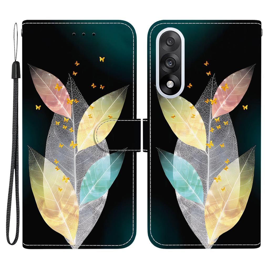 For OnePlus Nord 5 5G Case Pattern Printing Leather Flip Wallet Phone Cover with Lanyard