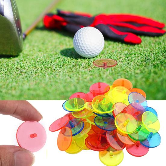 50/100/150Pcs Golf Ball Marker High Visibility Colorful Transparent Plastic 24MM Golf Ball Position Marker Golf Accessories Men Women Golfer Gift