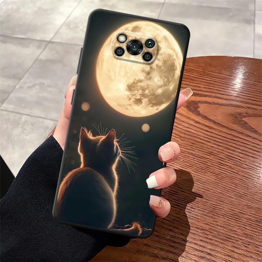 Чехол для телефона Funda для Xiaomi Poco F8 C50 M3 M4 M7 C75 F3 C71 F1 C61 M5 X3 X4 X5 X7 Pro Милый кот