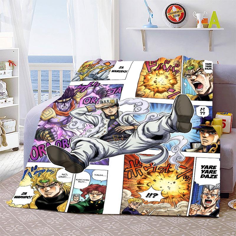 Легкое фланелевое одеяло JoJo Anime, мягкое, теплое, уютное покрывало для дивана, кровати, домашнего декора -QJY