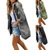 Women's Solid Colour Loose Casual Temperament Hooded Mackintosh Cloth Windbreaker Jacket