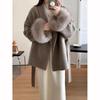 Short Lace Up Lapel Woolen Coat Women's Fashion Autumn Winter Collection