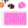 55 сеток силиконовая форма для шоколада пищевая маленькая форма для выпечки торта в форме сердца антипригарные формы для свечей форма для конфет из помадки