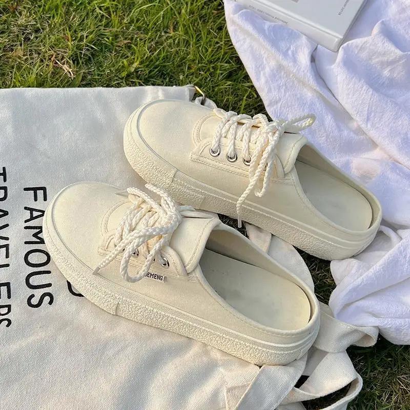 Обувь Мюли женские тапочки и сандалии женские Job Off White лето 2024 резиновые шлепанцы высокий каблук до 5 см с бантом круглый носок F