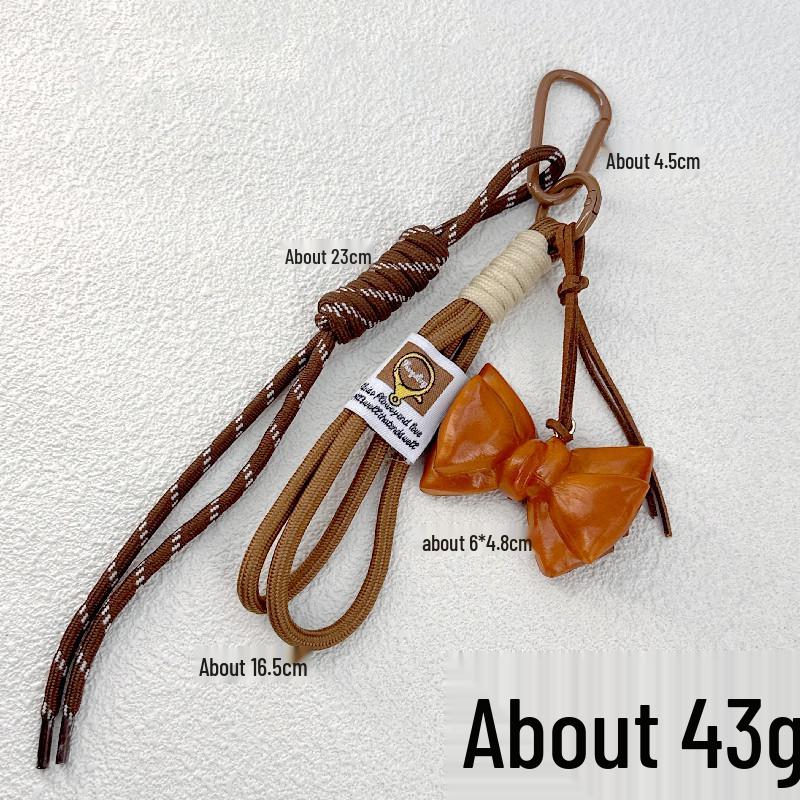 INS-Style Miu Series Alkaline Water Bread Bag - Cute Chocolate Pendant Jewelry Keychain