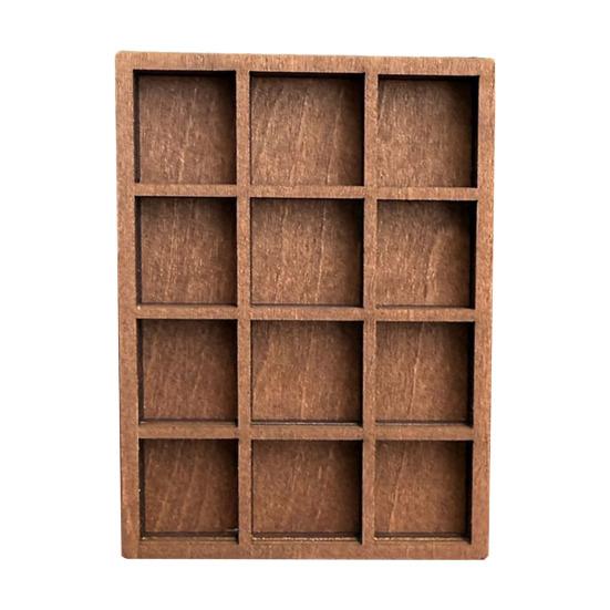 Miniature Trinket Shelf Wooden Crystal Display Shelf Miniature Collectibles Organizer Printers Tray for Gems Stones Shells