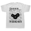 Neck Short-Sleeve Fashion Tshirt Clothing Casual T-shirts Shhh I'm Doing Math Weight Lifting for Gym Workout Tee Tops Round 2024