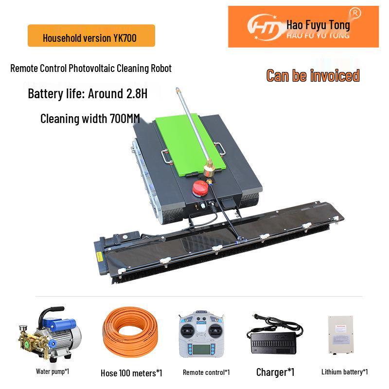 Intelligent Remote-Controlled Photovoltaic Panel Cleaning Robot