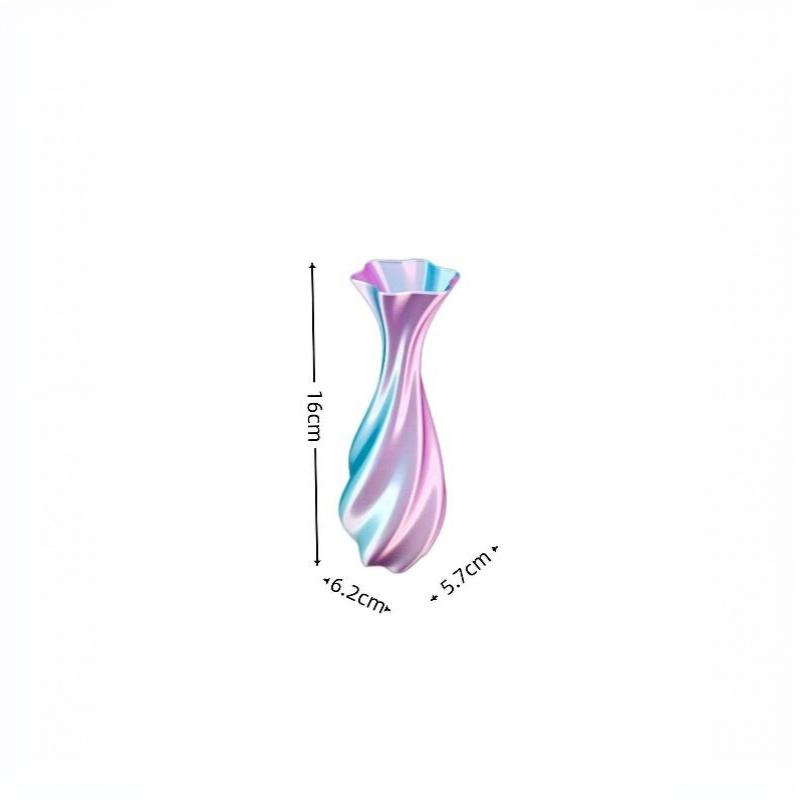 3D Printed Gradient Flower Vase Unique Twisted Design Modern Vase for Living Room Coffee Table Floral Arrangement Decor