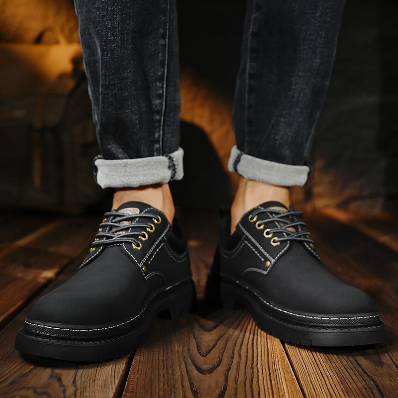 Модная деловая платформа Мужская повседневная обувь Высококачественные кроссовки Роскошный бренд Мужская обувь Уличная кожаная Нескользящая Мужские оксфорды Обувь