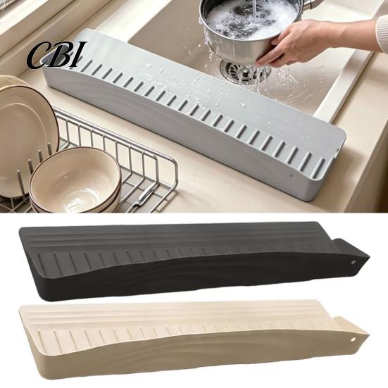 Water Retaining Plate Silicone Sink Splash Guard, No Drilling Easy Install Anti-Splash Barrier Heightening Design Stopper, for Kitchen And Bathroom