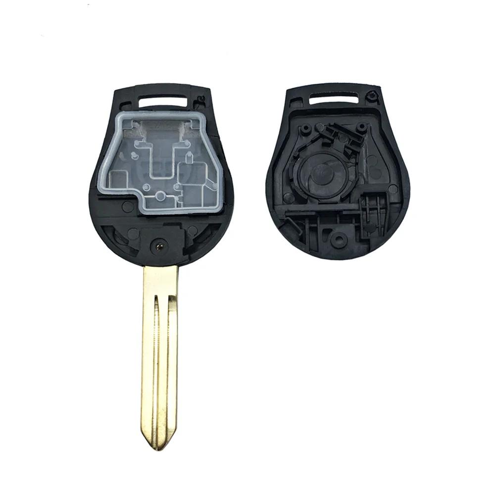 DUDELY Remote Car Key Shell Casr Fob for Nissan Juke March Qashqai Sunny Sylphy Tiida X-Trail 2 Buttons Car Styling