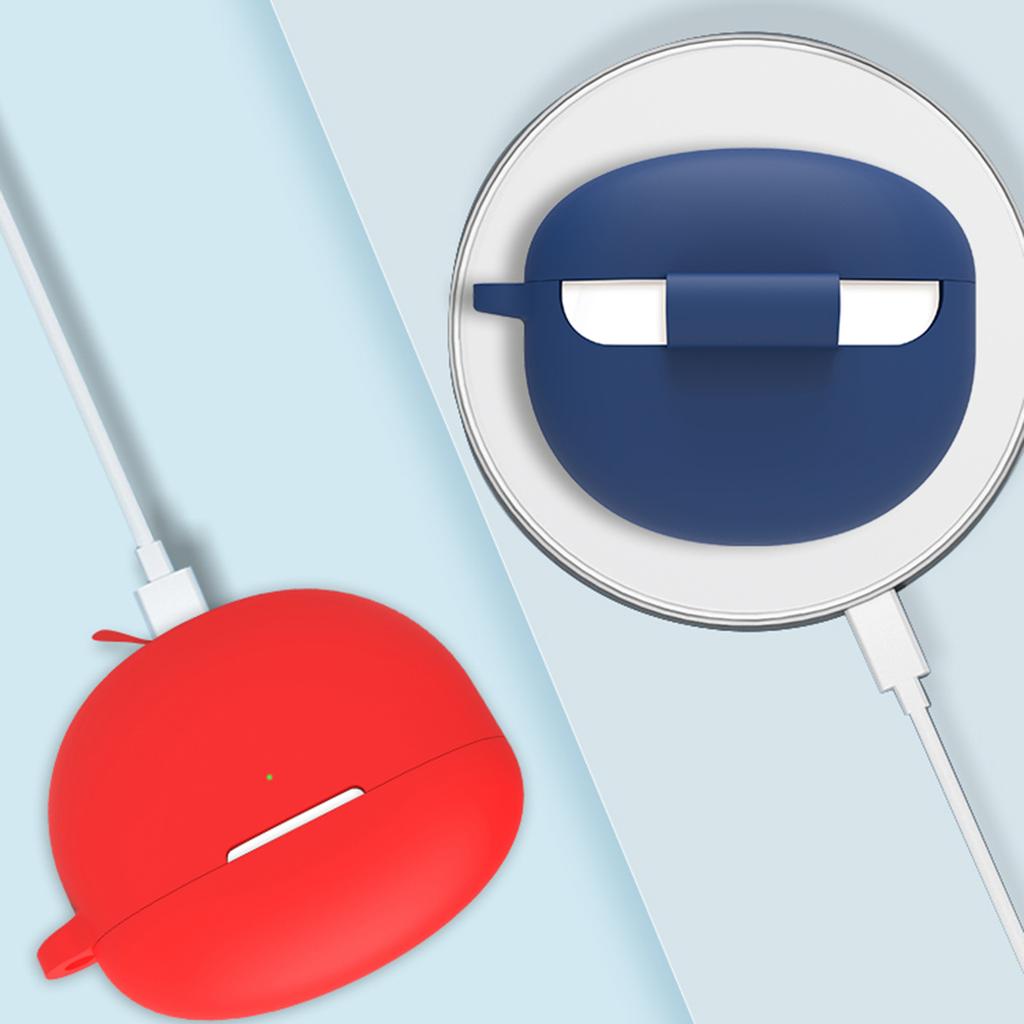 For Oppo Enco Air3i Protective Case Semi In-Ear Bluetooth-Compatible Earbuds Silicone Cover with Hook