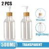 500ml Soap Dispenser Refillable Plastic Shoulder Bottle with Lotion Pump Shampoo Shower Gel Bottles Refillable Lotion Liquid