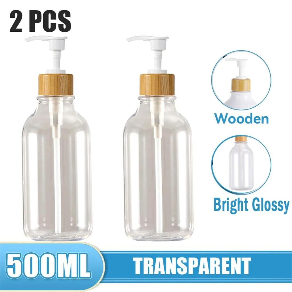 500ml Soap Dispenser Refillable Plastic Shoulder Bottle with Lotion Pump Shampoo Shower Gel Bottles Refillable Lotion Liquid