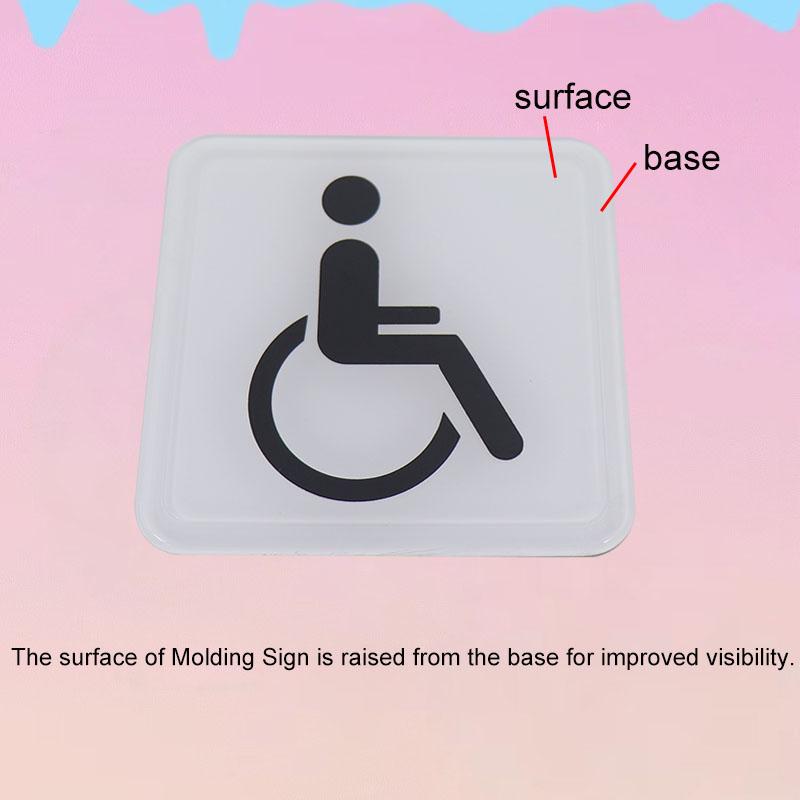 Disability Disabled Attention Security Handicap Plaque Signage Acrylic Signs Sticker Public Place Wall Stickers for Hotel Shoppe