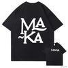 Футболка с мерчем рэпера Maka 2025 Aura Tour для мужчин и женщин, хип-хоп, стритвир, оверсайз, 100% хлопок, футболка MK5
