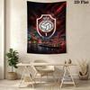 Royal Antwerp FC Tapestry, Football Club Logo City Landscape Wall Hanging, Sports Team Wall Art Decor