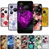 Чехол для Huawei Pura 80 Ultra 5G, 3D тиснение, цветы, черный ТПУ, силикон, мягкая задняя крышка, чехлы для Huawei Pura80 Ultra Funda