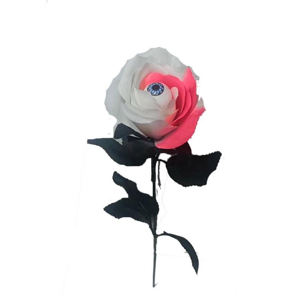 With Eyeball Eyeball Fake Flower Handmade Artificial Black Rose  Cosplay Supplies