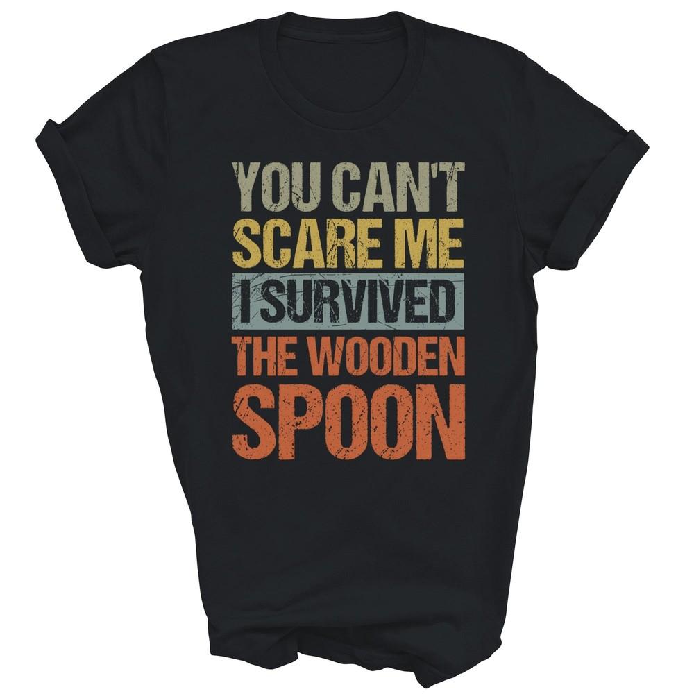 Funny Vintage Wooden Spoon Survivor Unisex Shirt Gift Women Men