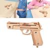 3D Деревянный Пистолет с Резинкой Пазл Игрушка DIY Ручная Модель Детский Деревянный Сборочный Комплект