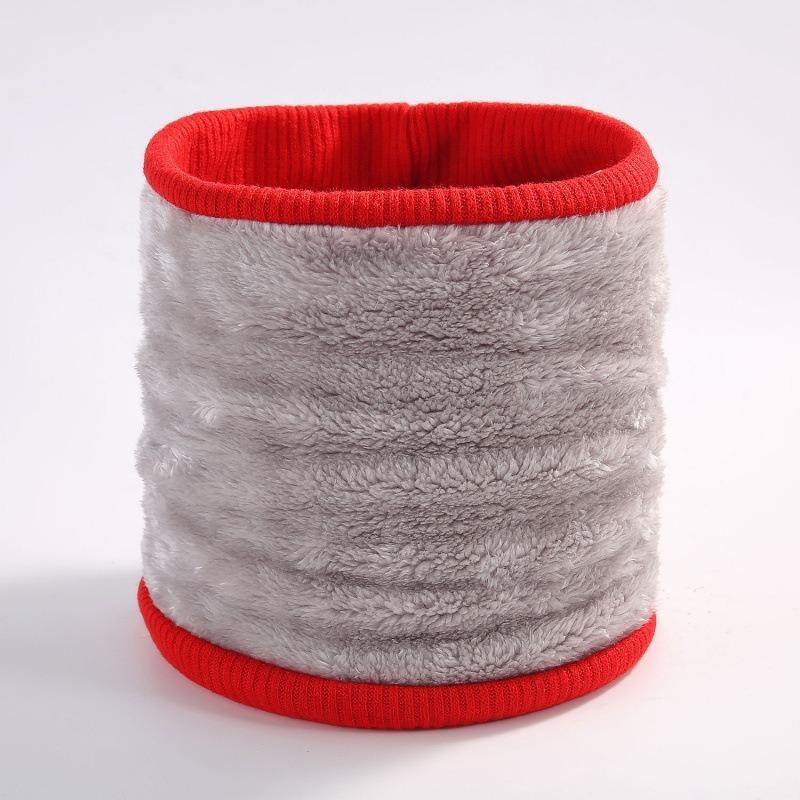 Winter Knitted Neck Cover Outdoor Warm Neck Cover Solid Color Men's and Women's Double-layer Pullover and Velvet Scarf