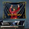 Cristiano Ronaldo Custom Your Name Wall Decor Tapestry Art For Pet Memorial Birthday Wedding Party Backdrop Family Gift
