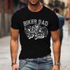 Motorcycle Men T-shirt Biker Dad Print Short Sleeve Street Classics TShirt Homme Fathday's Day Shirts Tops Loose Summer Tshirt