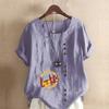 Women's Fashion Favorite Icons Prined Round Neck Short Sleeve T-shirt Casual Cotton Linen Graphic Shirt Leisure Loose Summer Blouse Tops