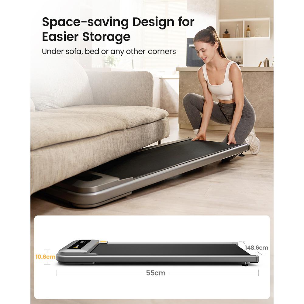 Беговая дорожка для ходьбы под столом Urevo U1, рабочая зона 42x125 см, двигатель 2,25 л.с., максимальная нагрузка 120 кг, светодиодный дисплей, для дома