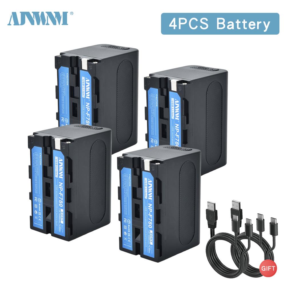 AJNWNM 10400 мАч для Sony NP-F770 NP-F780 F750 F730 Аккумулятор ЖК-дисплей зарядное устройство F970 F550 F570 F750 F770 MC1500C