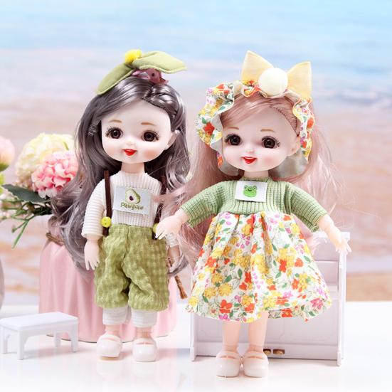 17cm Practical Princess Doll Replaceable Compact 13 Joints Movable Rich Facial Details BJD Dolls with